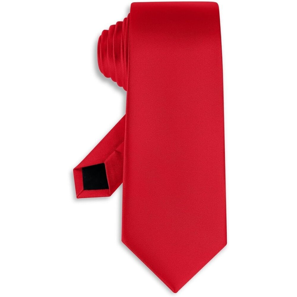 Men's Red Solid Pure Color Formal 3.15" (8cm) Neck Ties